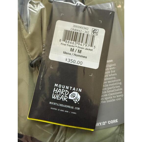 NEW Mountain Hardwear Men’s First Tracks Down Jacket - Mantis Green SZ Medium - Picture 2 of 2